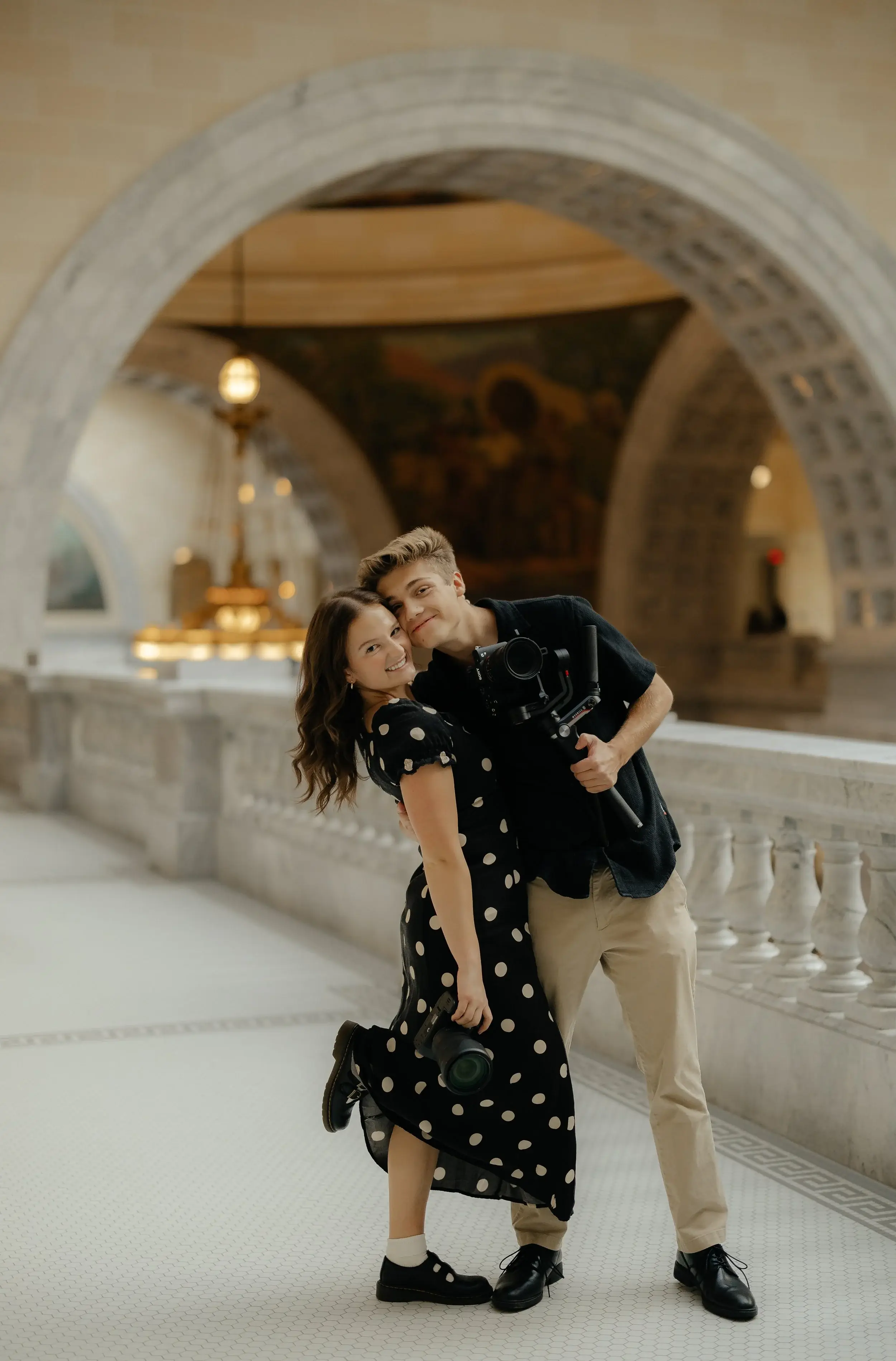 Chase and Christine, the C+C Photo Film duo, smiling together